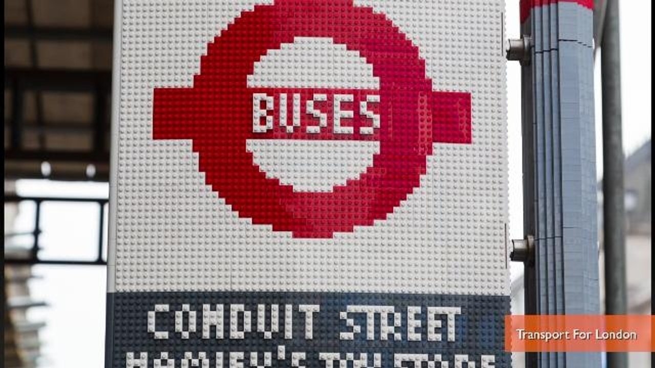 London Gets Full-Size, Functional Bus Stop Made Entirely of LEGO Bricks