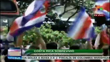 Costa Rica sobrevive al "Grupo de la Muerte" en mundial de Brasil 2014