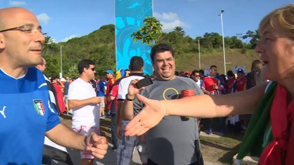 A Recife i tifosi azzurri ci credono: "Battiamo 3-0 l'Uruguay"