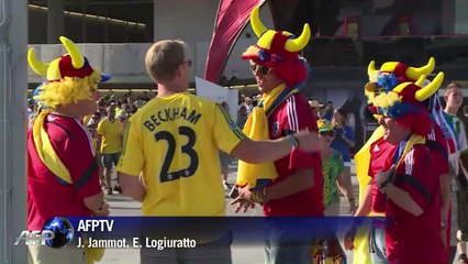 Ticos eufóricos en Brasil