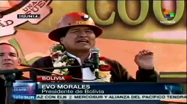 Mineros bolivianos apoyan candidatura de Evo Morales