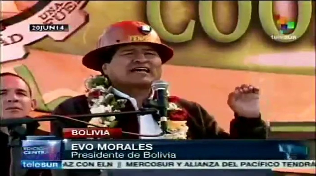Mineros bolivianos apoyan candidatura de Evo Morales