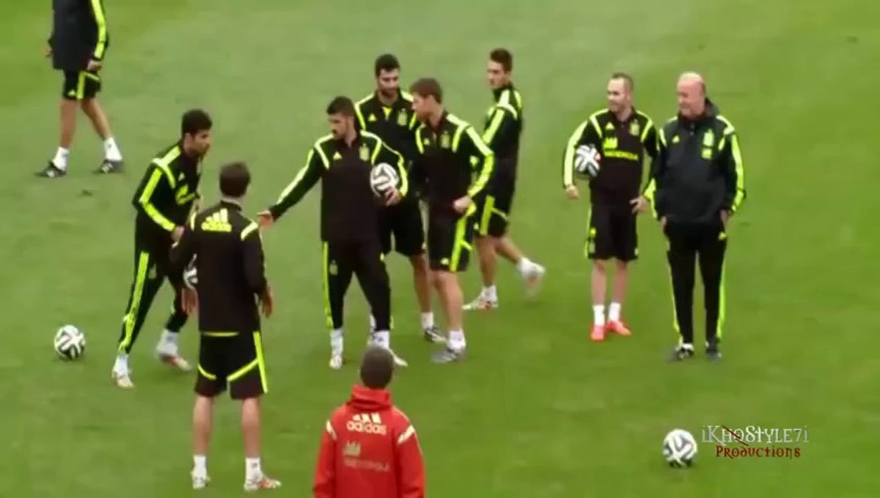 Iker Casillas vs Diego Costa y David Vila Penalty kicks Spain Training 2014