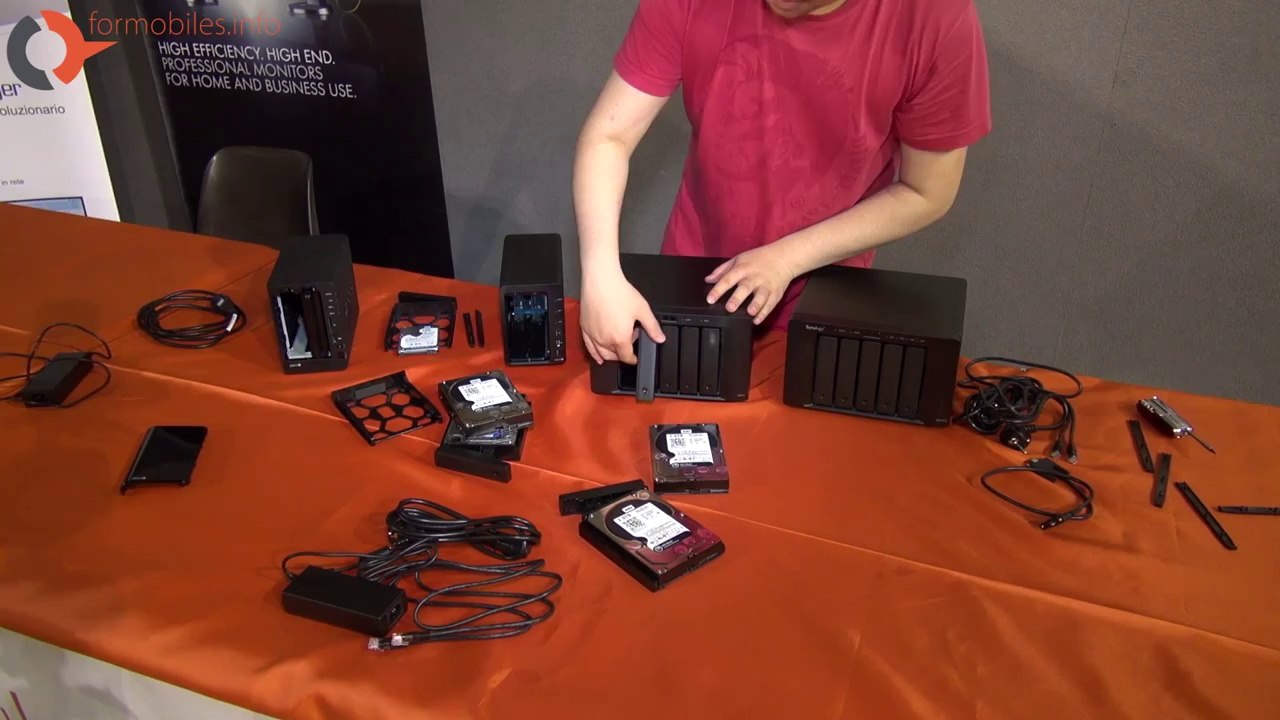 Setup Synology booth @ Radioamatore & Hi-Fi Car 2014 - 4 NAS servers with SSD-HDD