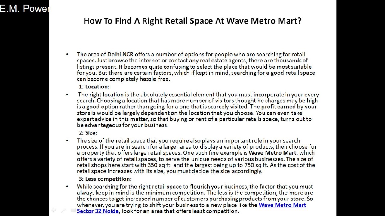 Wave Metro Mart Sector 32 Noida @ 9999999237