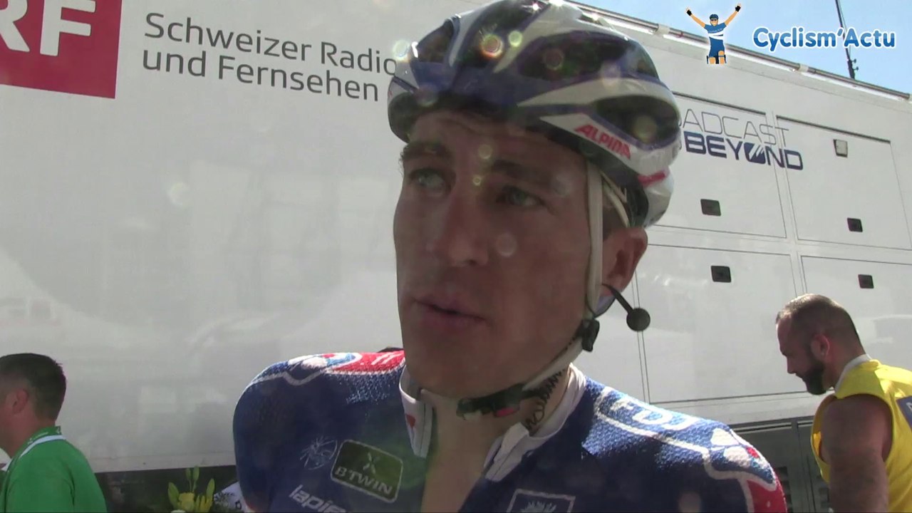 Arnold Jeannesson à l'arrivée de la 8e étape du Tour de Suisse 2014