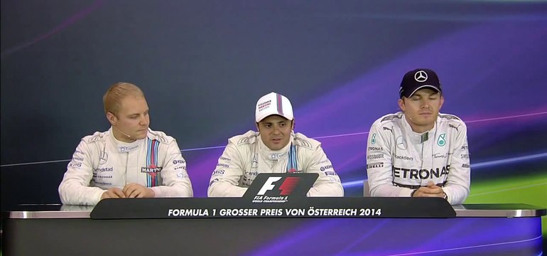 F1 2014 - 08 Austrian GP - Post-Qualifying Top 3