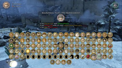 LEGO The Hobbit - Complete Character & Treasure Item Grids (Including DLC)