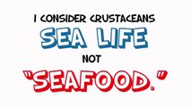 Lobsters and crabs are sea life, not seafood