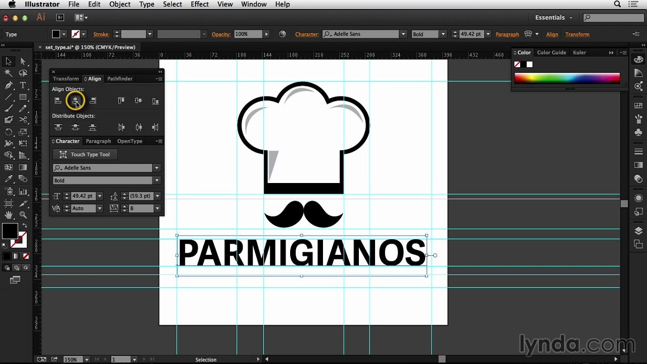 Setting type in Illustrator