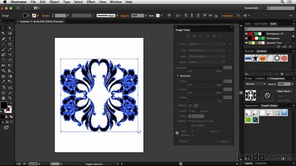Tracing raster graphics using Image Trace