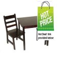 Best Price Lipper International Child's Square Table And Two Chairs - Espresso Review