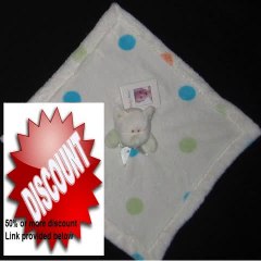 Discount White Bear with Polka Dots Nunu Security Blanket Lovey Review