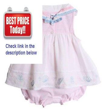 Cheap Deals BT Kids Infant Baby Girls 1 Piece Pink Striped Sailor Sunsuit Romper Beach Set Review