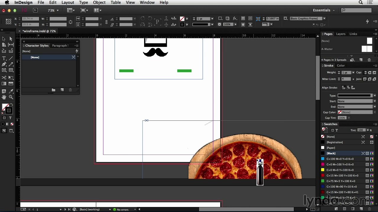 Importing graphics into InDesign