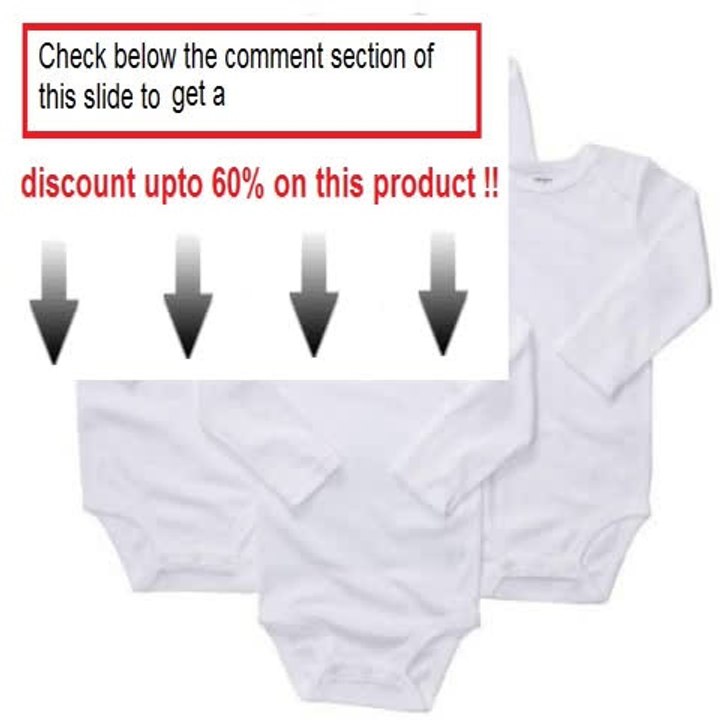 Cheap Deals Carter's 4 Pack Longsleeve Bodysuits - White-White-24 Months Review