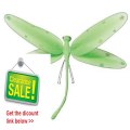 Best Price Hanging Dragonfly Green Nylon Dragonflies with Sequins and Glitter for Baby Nursery Bedro