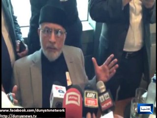 Dunya News - Dr. Tahir ul Qadri talk to media while departing for Dubai