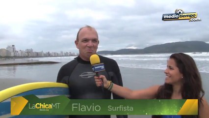 La Chica MT convivió con surfistas en Santos