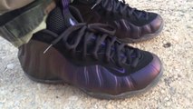 Cheap Basketball Shoes Online,Cheap Nike foamposite one eggplant on feet