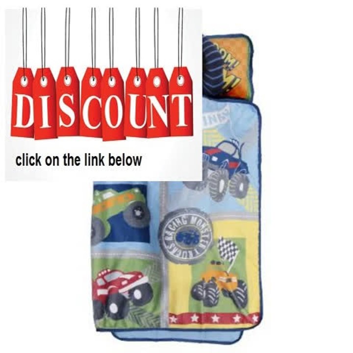 Best Price Baby Boom Monster Trucks Nap Mat, Blue Review