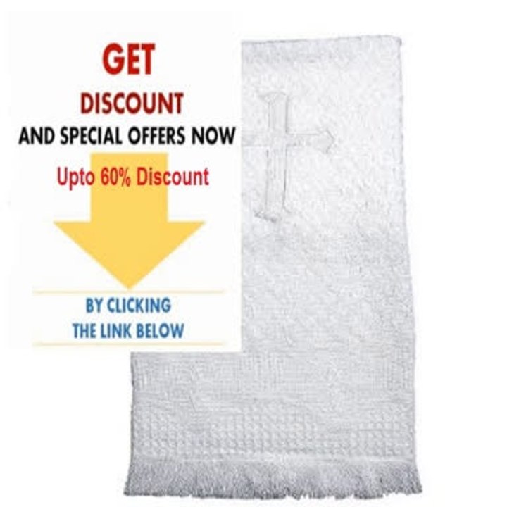 Best Price Lauren Madison boy girl Christening Baptism Unisex Infant Embroidered Cross Blanket Review