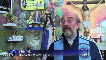 World Cup: Priest opens parish to shanty town football fans