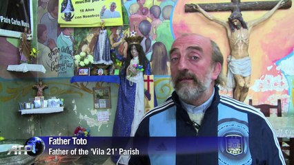 World Cup: Priest opens parish to shanty town football fans