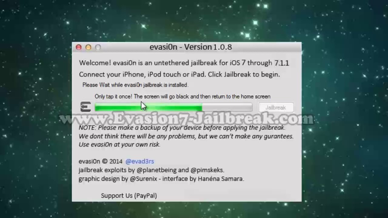 Jailbreak ios 7.1.1 iphone 4s,5, 5s, 5c by Evasion