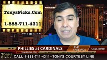 MLB Pick Prediction St Louis Cardinals vs. Philadelphia Phillies Odds Preview 6-22-2014