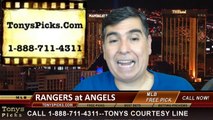 MLB Betting Line Odds LA Angels vs. Texas Rangers Pick Prediction Preview 6-22-2014