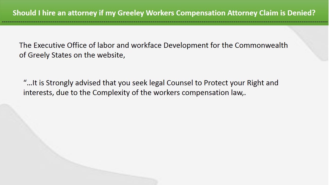 greeley workers compensation attorney