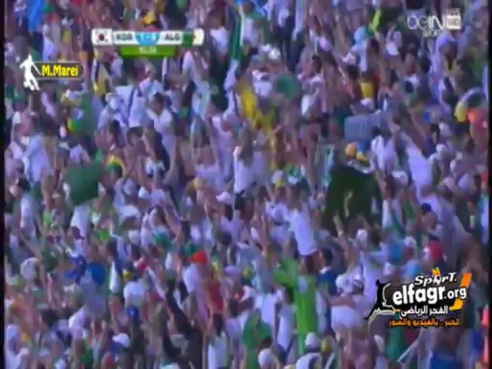 هدف الجزائر الرابع في كوريا الجنوبية لياسين براهيمي 4-1 | تعليق الشوالي