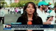 México: médicos piden justicia para colegas acusados de negligencia
