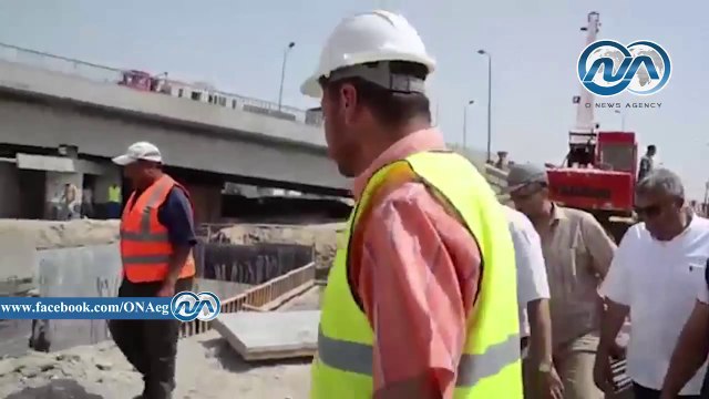 جولة لمحلب لمتابعة أعمال توسعة كوبري محرم بك قبل مغادرة الإسكندرية