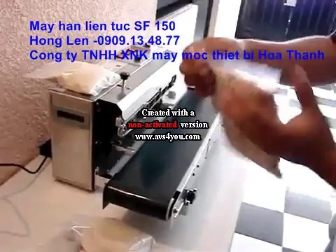 Máy ép miệng bao liên tục SF-150, máy hàn mép túi cà phê giấy, máy ép bao bì đựng thiết bị y tế