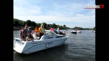 Video herunterladen: Triel-sur-Seine : en bateau avec les opposants au port industriel