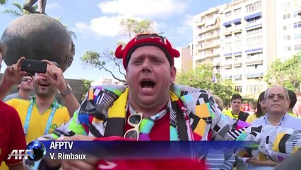 Mondial-2014: les Belges célèbrent la victoire contre la Russie