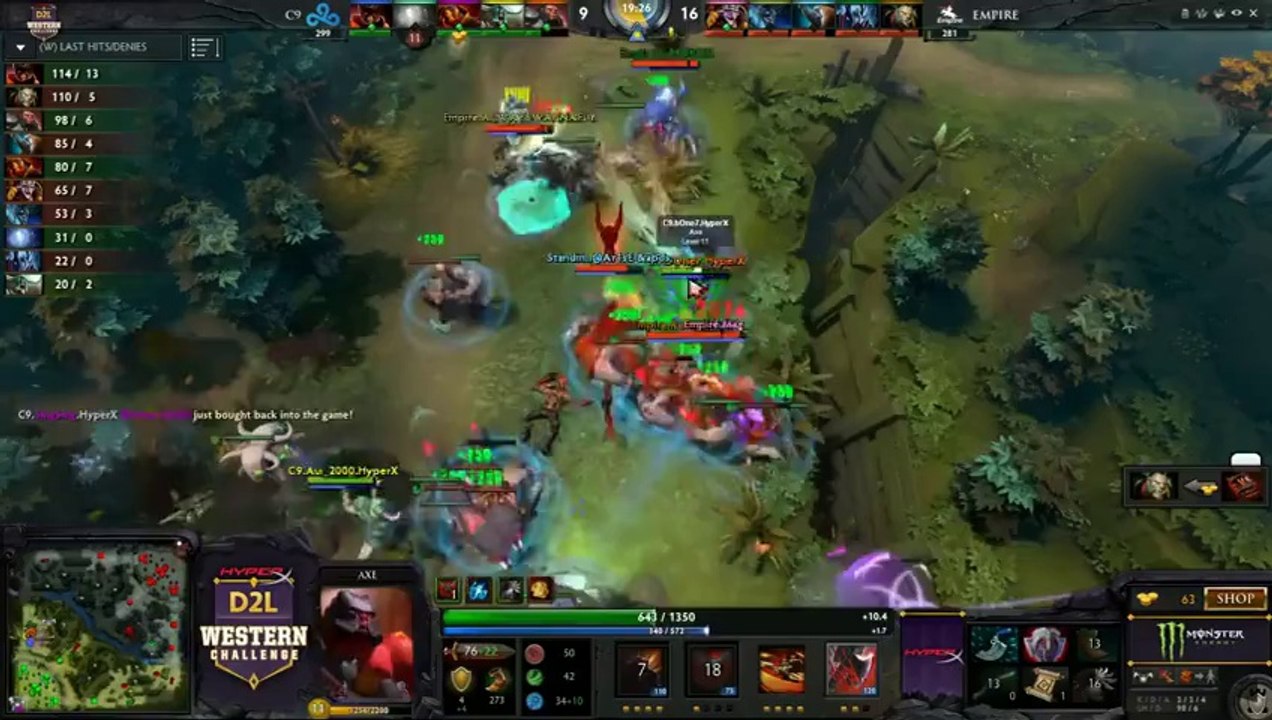 HyperX D2L Western Challenge Playoffs - Cloud 9 vs Team Empire (Game 2)