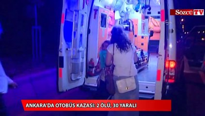 Скачать видео: Ankara’da otobüs kazası 2 ölü, 30 yaralı