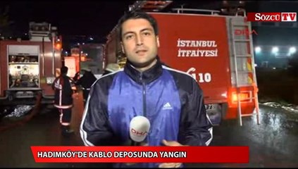 下载视频: Hadımköy'de kablo deposunda yangın