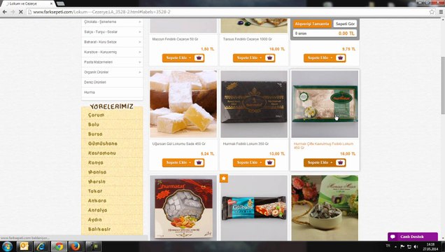 Hurmalı Çifte Kavrulmuş Fıstıklı Lokum