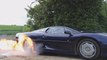 Flaming Jaguar Joyride XJ220 Burnout