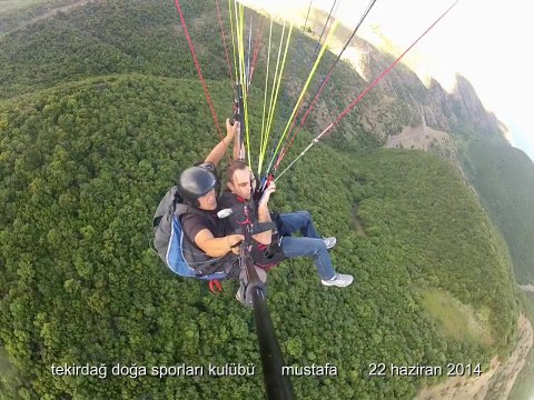 tekirdağ yamaç paraşütü uçuşları mustafa 22 haziran 2014
