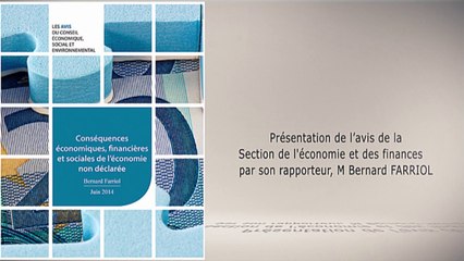 Conséquences économiques, financières et sociales de l'économie non déclarée - cese