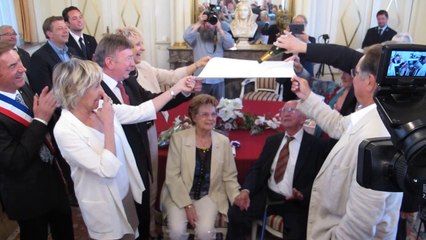 Hazebrouck, "vivat flamand" aux noces de platine de Jacqueline et Georges Degroote 22 juin 2014