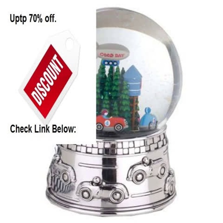 Cheap Deals Reed & Barton Race Car Musical Water Globe, plays Star Spangled Banner Review