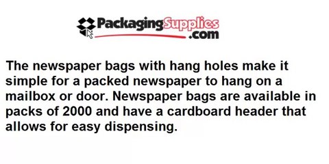 Wholesale Newspaper Bags