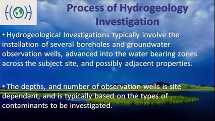 Contaminant Hydrogeological Investigations Service Provider Firm