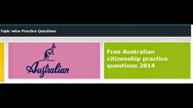 Australian Citizenship Test | Government and the law in Australia Topic Questions Practice Free Online